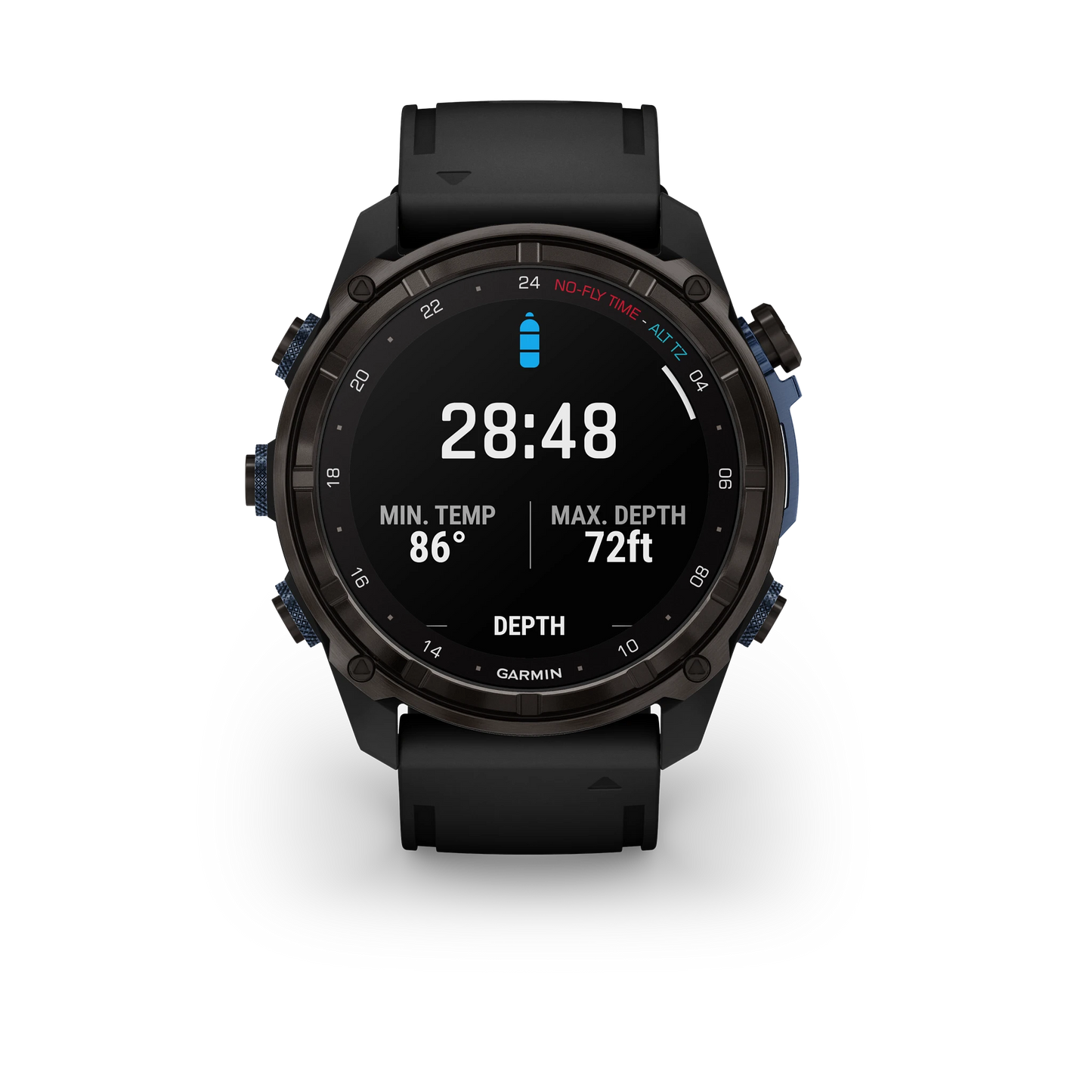 Descent™ Mk3i – 43 mm Carbon Gray DLC Titanium with Black Silicone BandDescent™