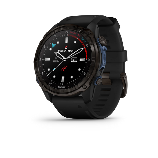 Descent™ Mk3i – 43 mm Carbon Gray DLC Titanium with Black Silicone BandDescent™