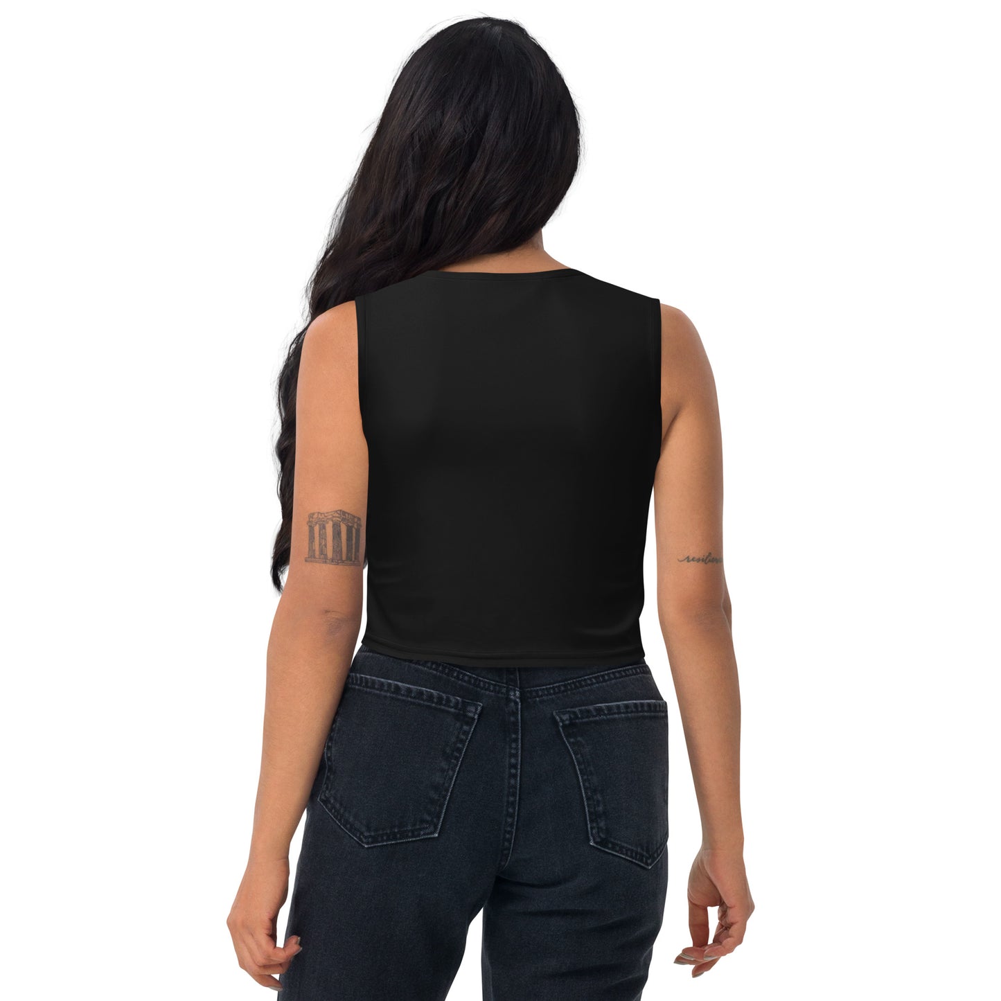 Bro-Palms Black Crop Top