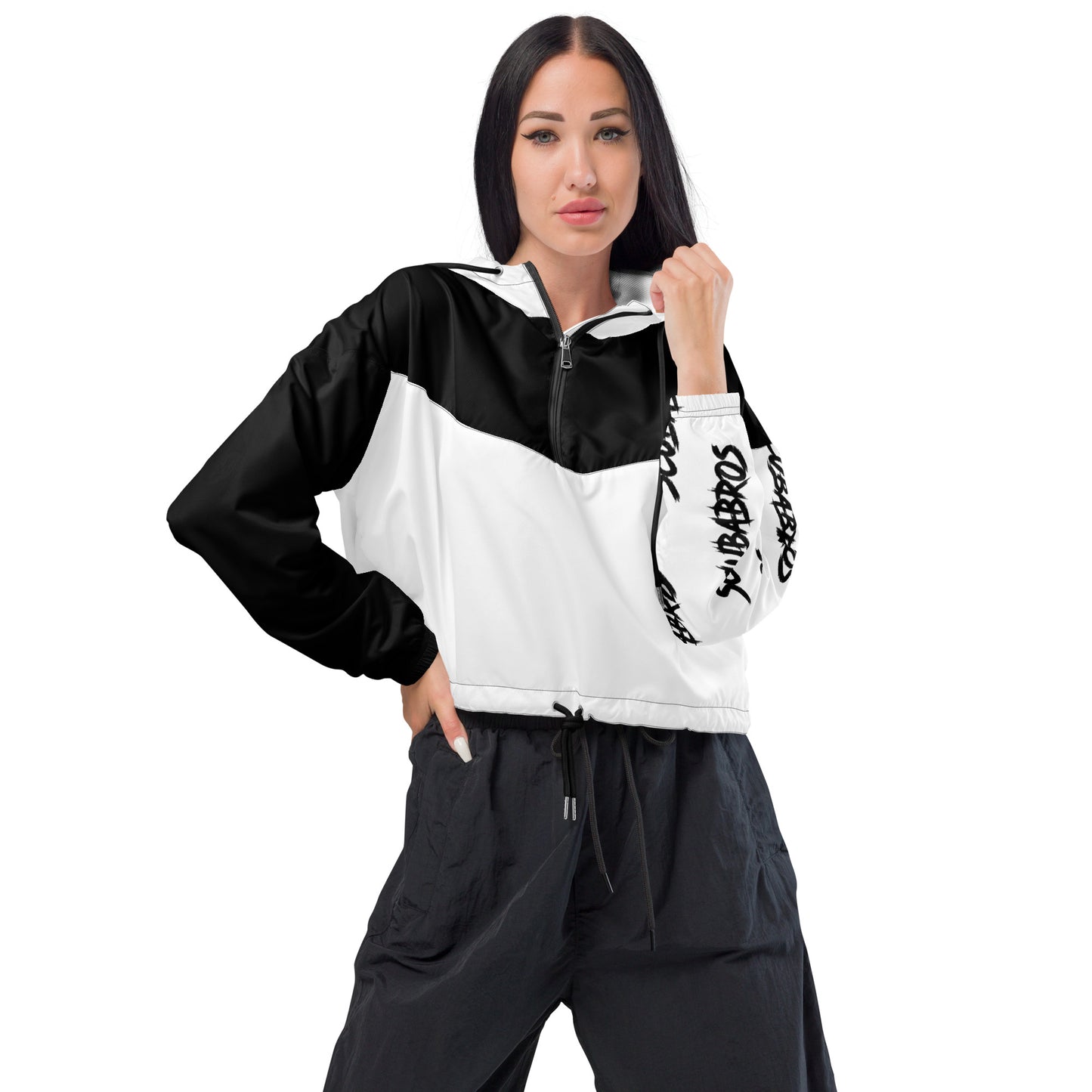 Women’s cropped windbreaker BW Fitness Coat