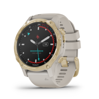 Descent™ Mk2S, Light Gold with Light Sand Silicone Band