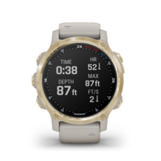 Descent™ Mk2S, Light Gold with Light Sand Silicone Band