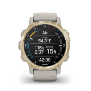 Descent™ Mk2S, Light Gold with Light Sand Silicone Band