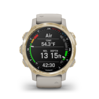 Descent™ Mk2S, Light Gold with Light Sand Silicone Band